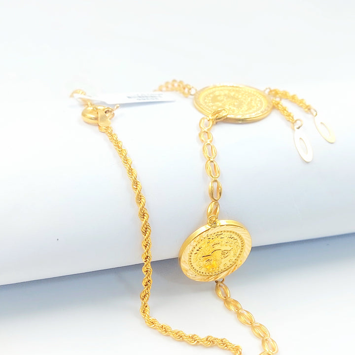 Rashadi Print Necklace Made of 21K Gold by Saeed Jewelry 