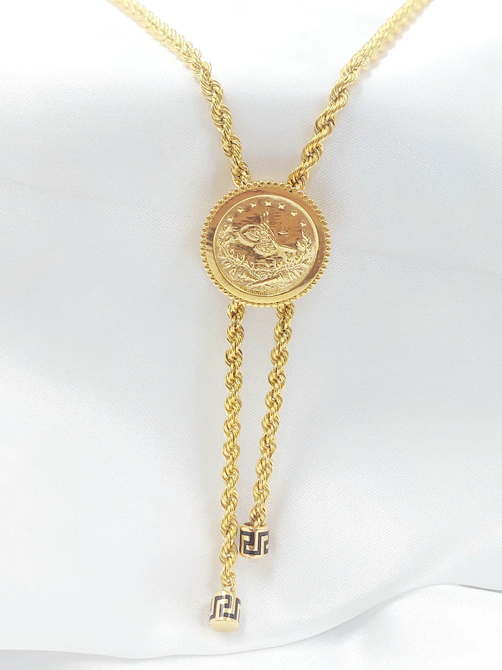 Rashadi Balls Necklace Made of 21K Gold by Saeed Jewelry 