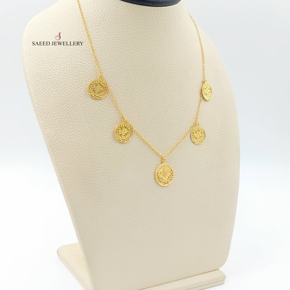 Rashadi Cable Link Necklace Made of 21K Gold by Saeed Jewelry 