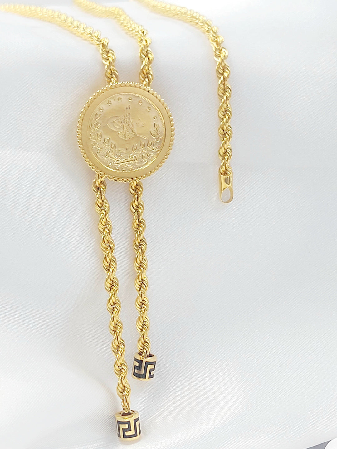 Rashadi Balls Necklace Made of 21K Gold by Saeed Jewelry 