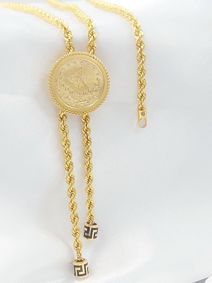 Rashadi Balls Necklace Made of 21K Gold by Saeed Jewelry 