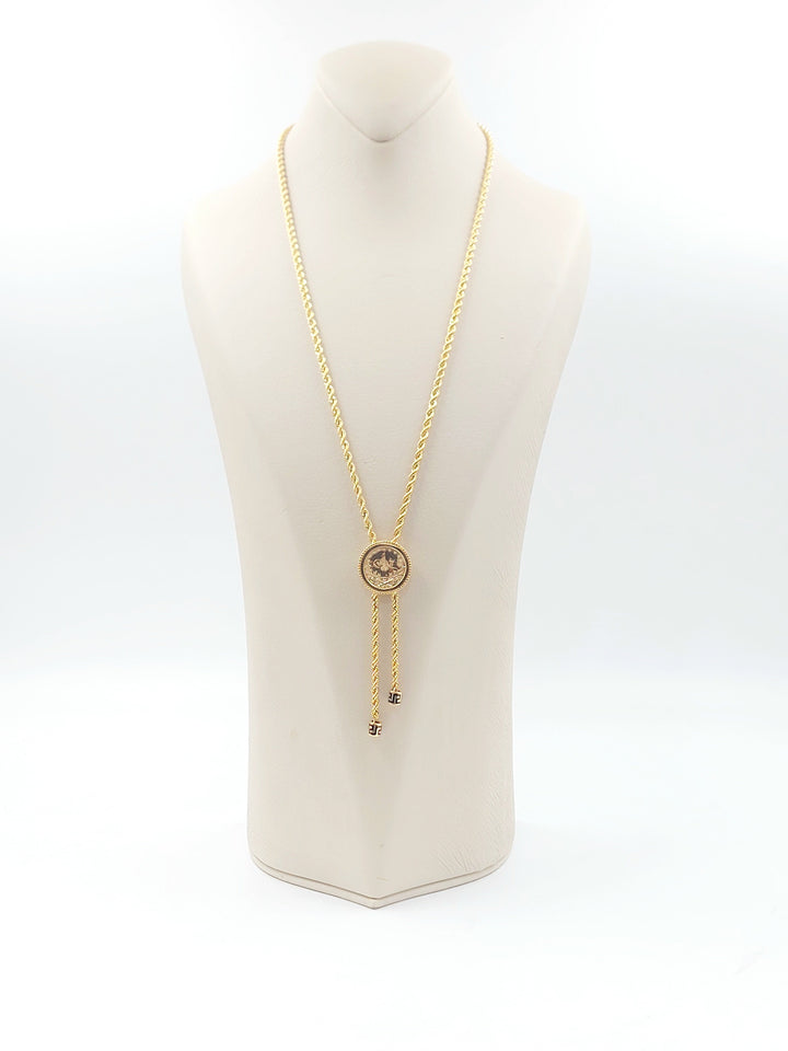 Rashadi Balls Necklace Made of 21K Gold by Saeed Jewelry 