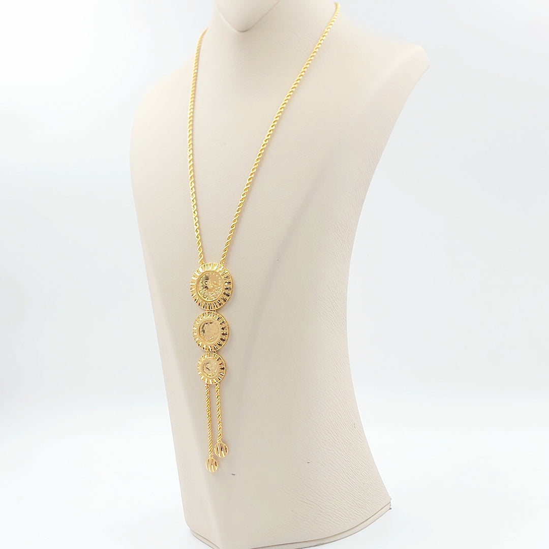 Rashadi Balls Necklace Made of 21K Gold by Saeed Jewelry 