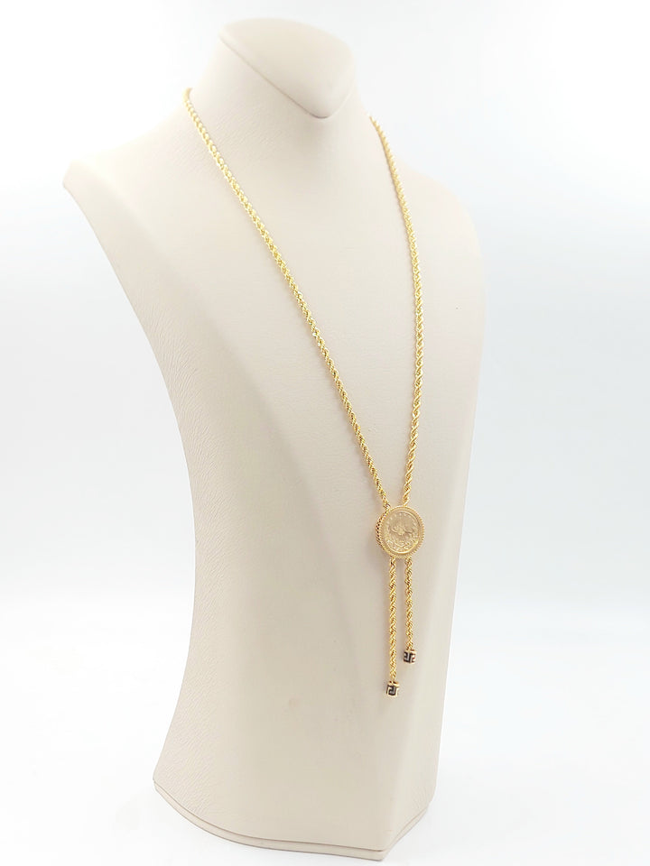 Rashadi Balls Necklace Made of 21K Gold by Saeed Jewelry 