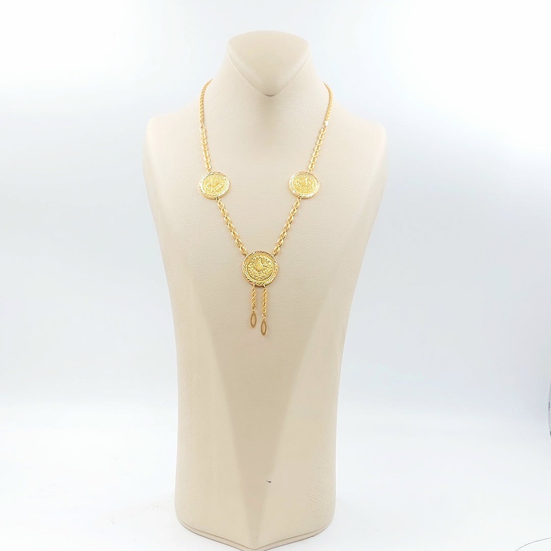 Rashadi Print Necklace Made of 21K Gold by Saeed Jewelry 