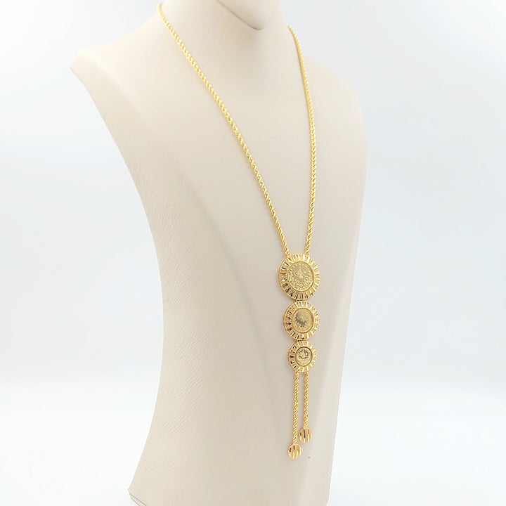 Rashadi Balls Necklace Made of 21K Gold by Saeed Jewelry 