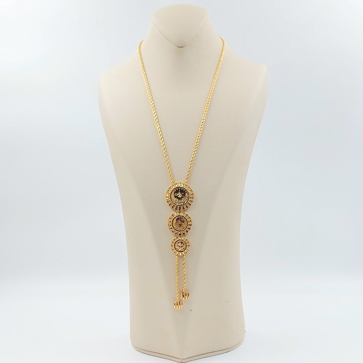 Rashadi Balls Necklace Made of 21K Gold by Saeed Jewelry 