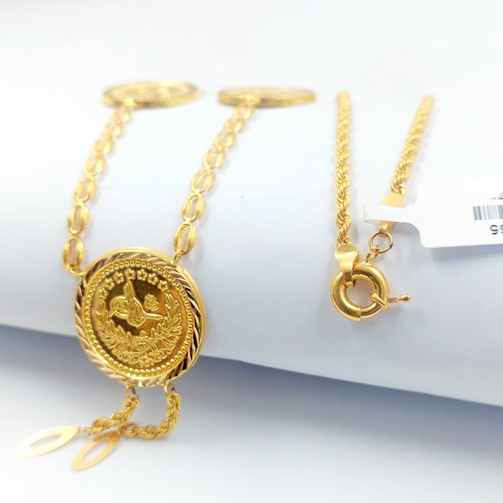 Rashadi Print Necklace Made of 21K Gold by Saeed Jewelry 