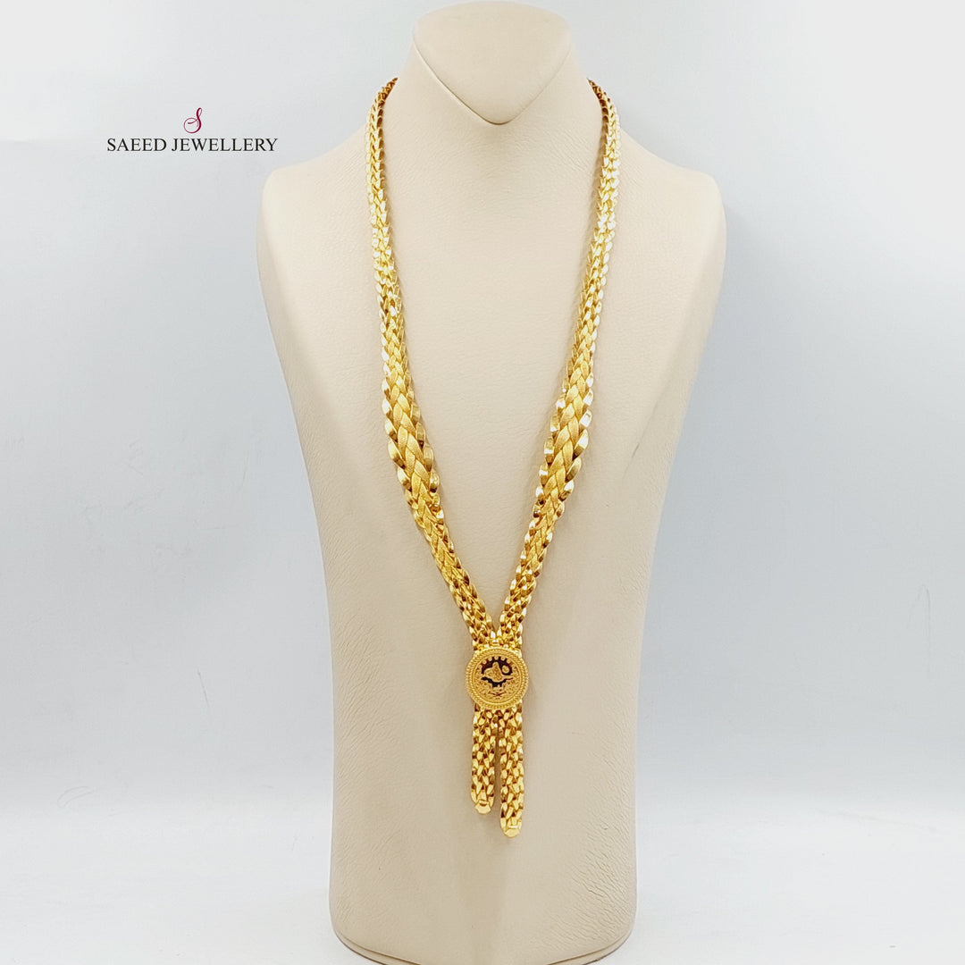 21K Gold Rashadi Taft Necklace by Saeed Jewelry - Image 3