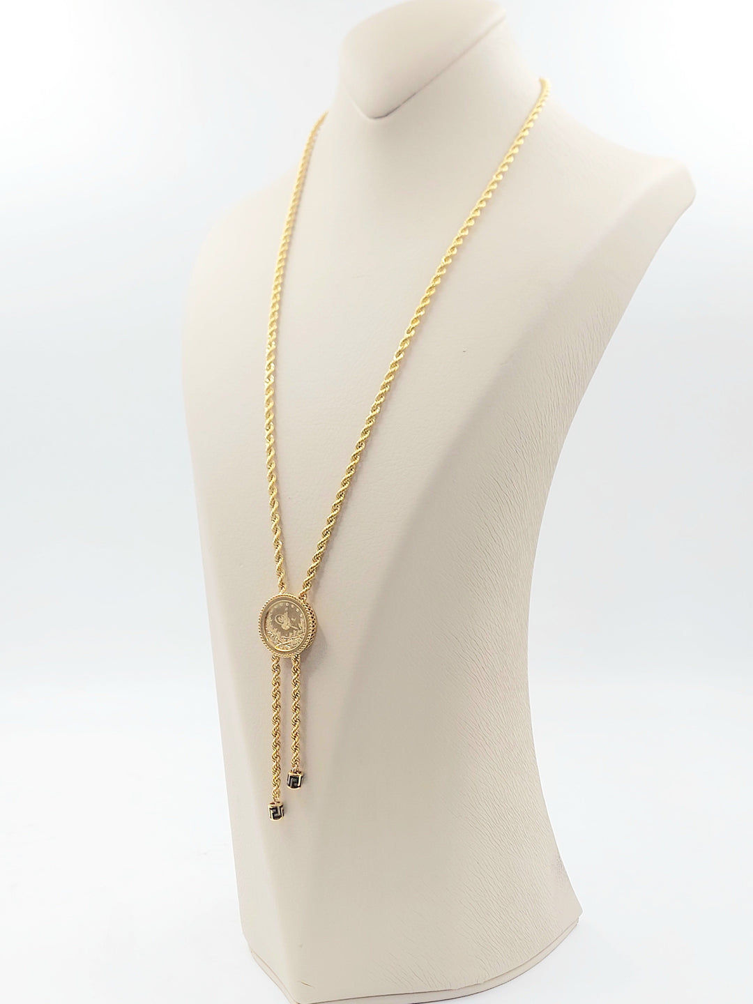 Rashadi Balls Necklace Made of 21K Gold by Saeed Jewelry 