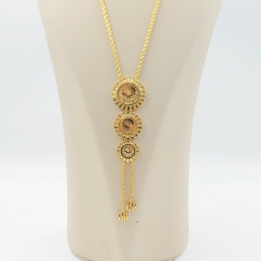 Rashadi Balls Necklace Made of 21K Gold by Saeed Jewelry 