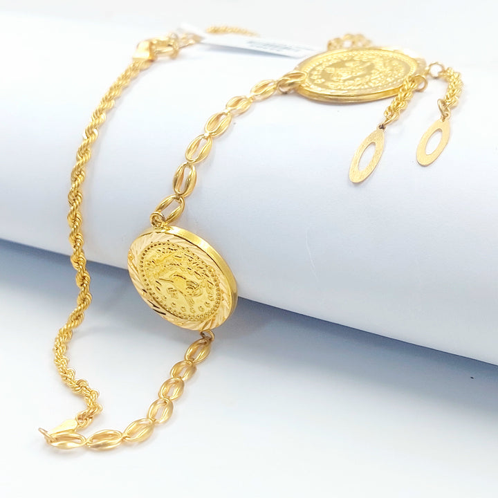 Rashadi Print Necklace Made of 21K Gold by Saeed Jewelry 