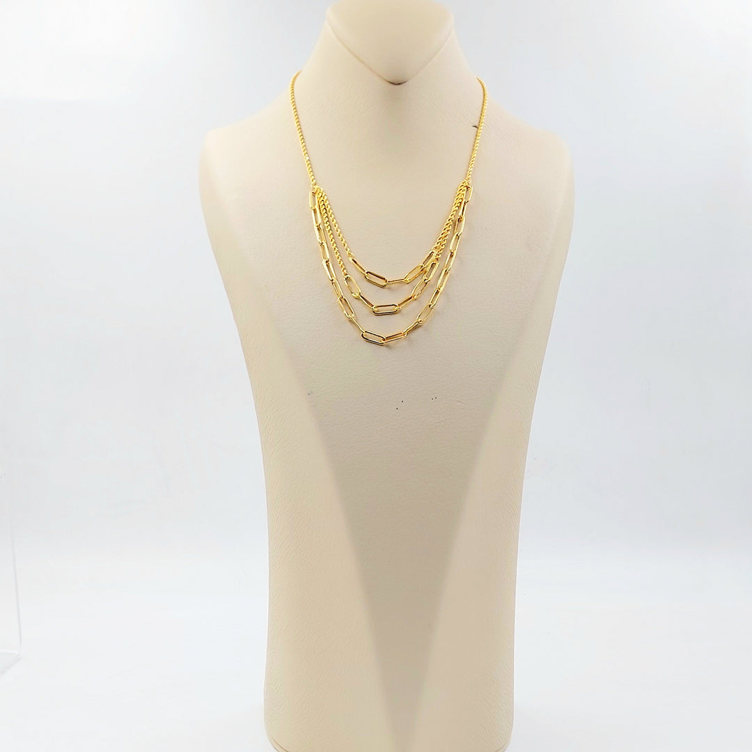 Rope Paperclip Necklace Made of 21K Gold by Saeed Jewelry 