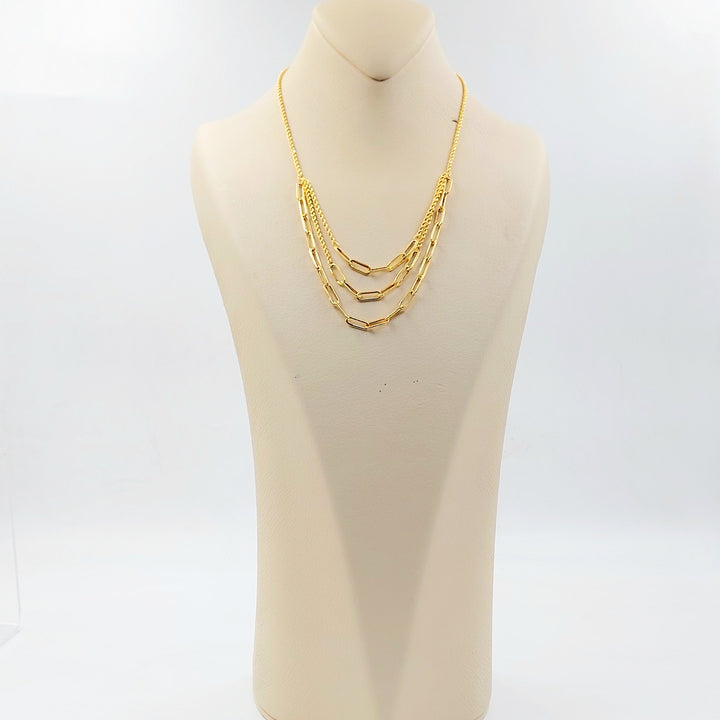 Rope Paperclip Necklace Made of 21K Gold by Saeed Jewelry 