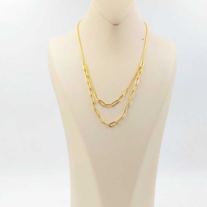 Rope Paperclip Necklace Made of 21K Gold by Saeed Jewelry 