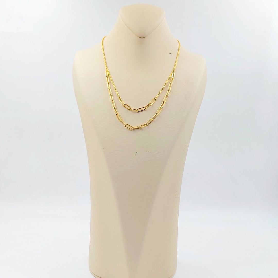 Rope Paperclip Necklace Made of 21K Gold by Saeed Jewelry 