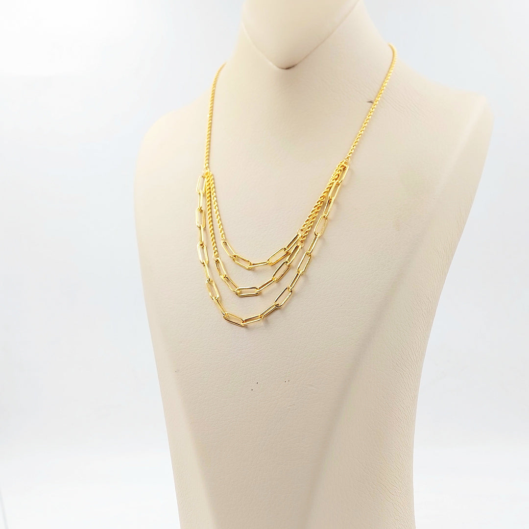 Rope Paperclip Necklace Made of 21K Gold by Saeed Jewelry 