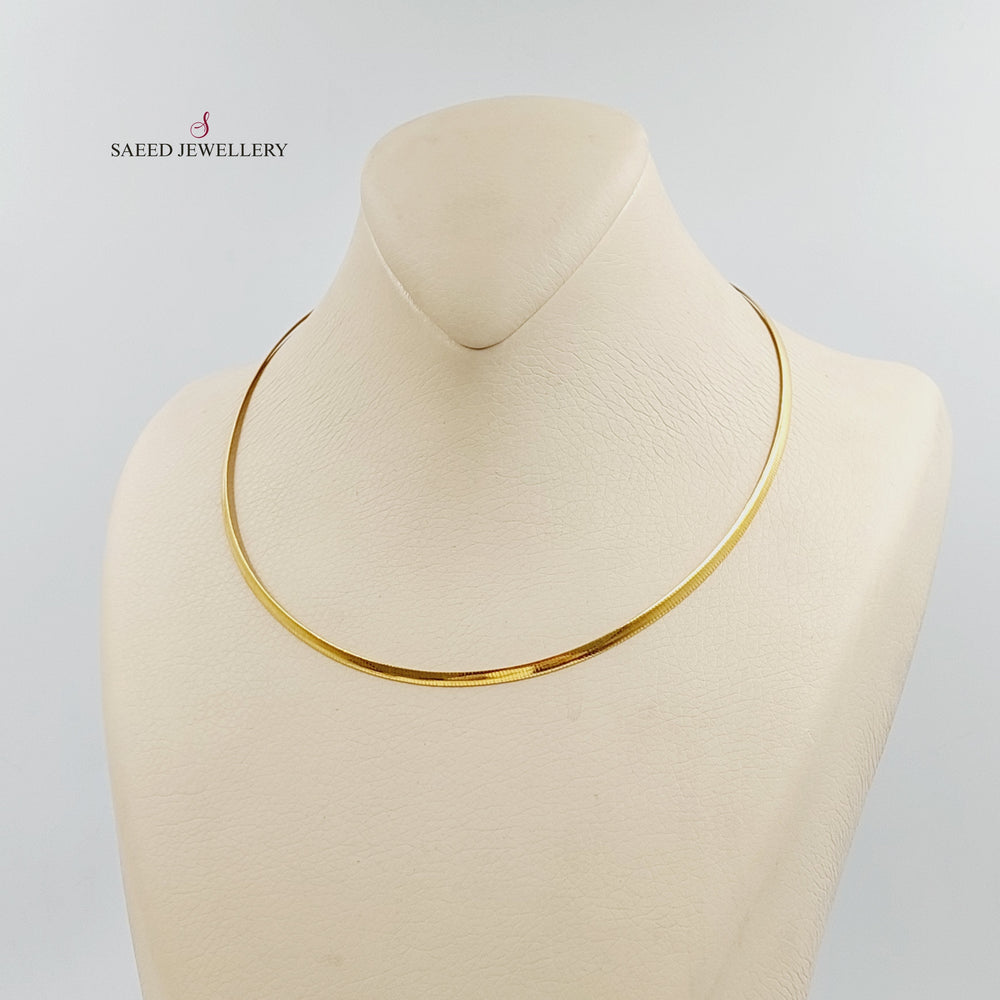 21K Gold Snake Necklace by Saeed Jewelry - Image 2