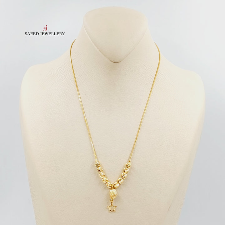 21K Gold Star Balls Necklace by Saeed Jewelry - Image 1