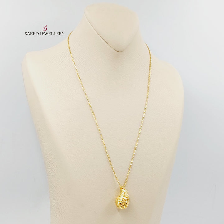 21K Gold Tears Necklace by Saeed Jewelry - Image 3