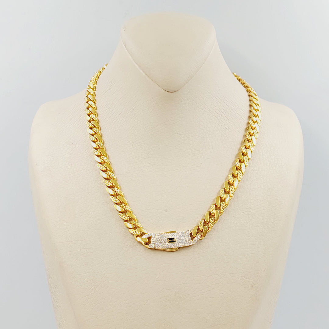 21K عقد جنزير مرصع-مجوهرات الشيخ سعيد-Saeed Jewelry 