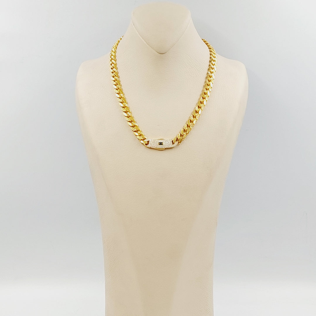 21K عقد جنزير مرصع-مجوهرات الشيخ سعيد-Saeed Jewelry 