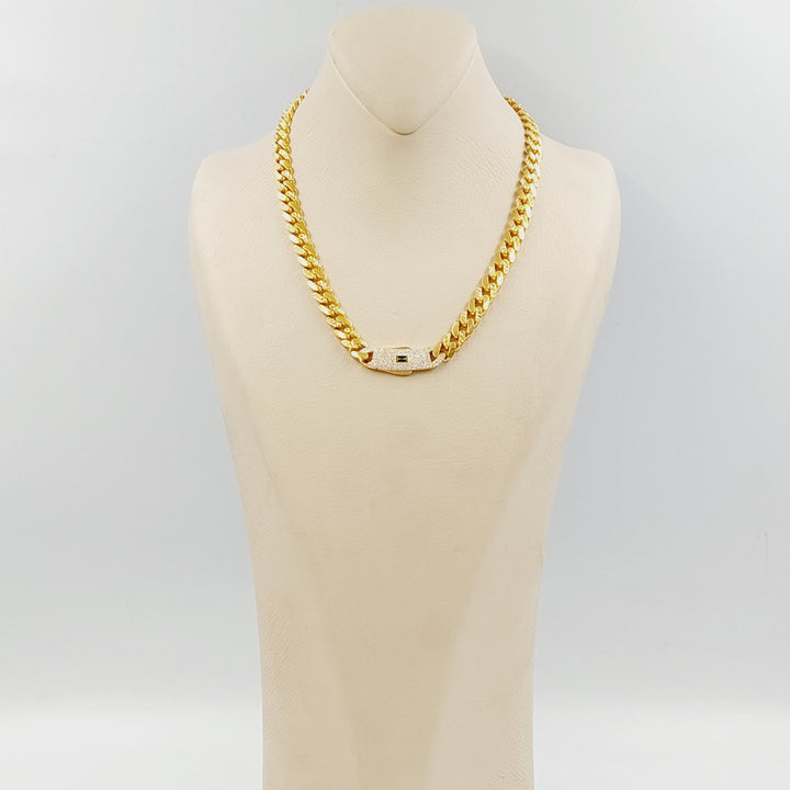 21K عقد جنزير مرصع-مجوهرات الشيخ سعيد-Saeed Jewelry 