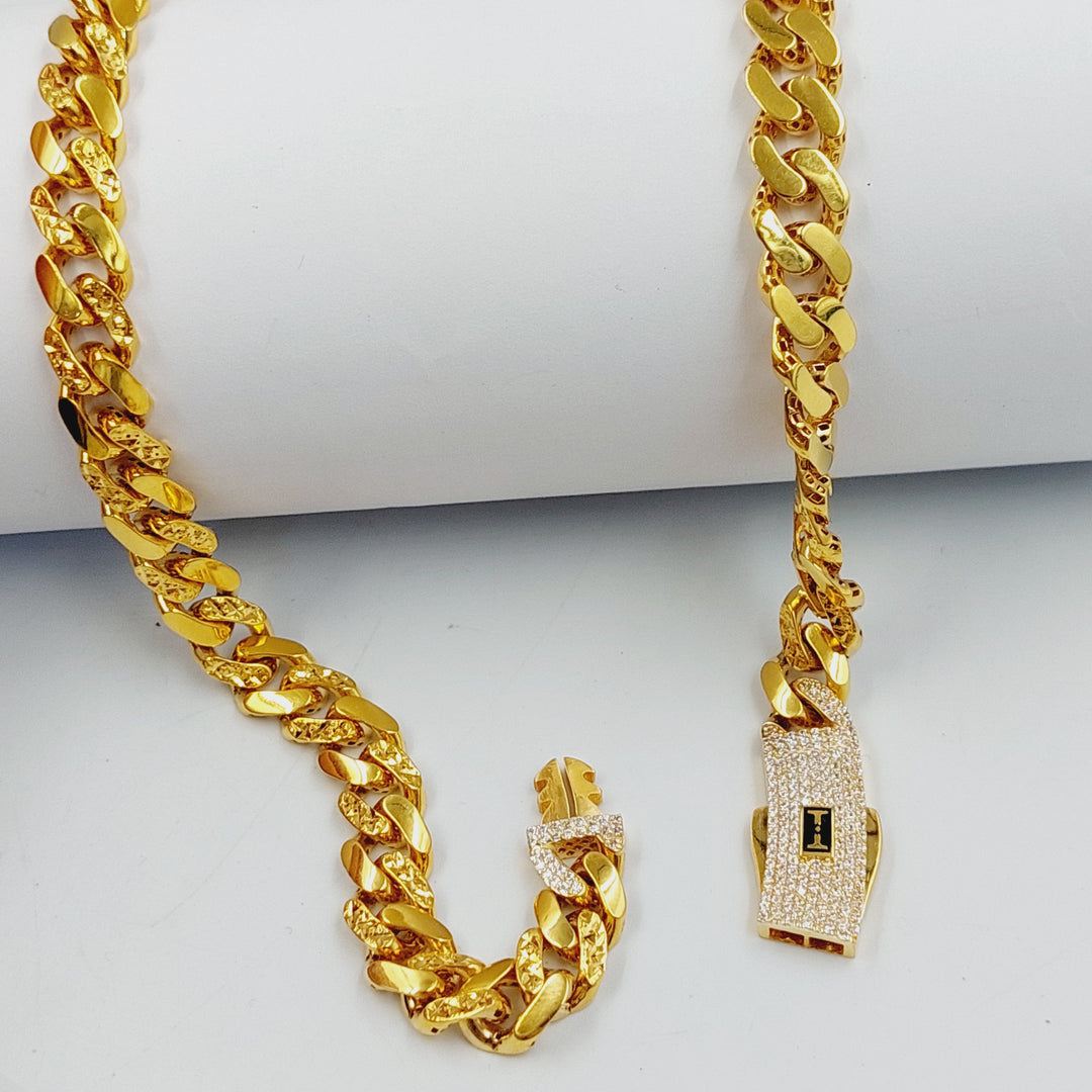 21K عقد جنزير مرصع-مجوهرات الشيخ سعيد-Saeed Jewelry 