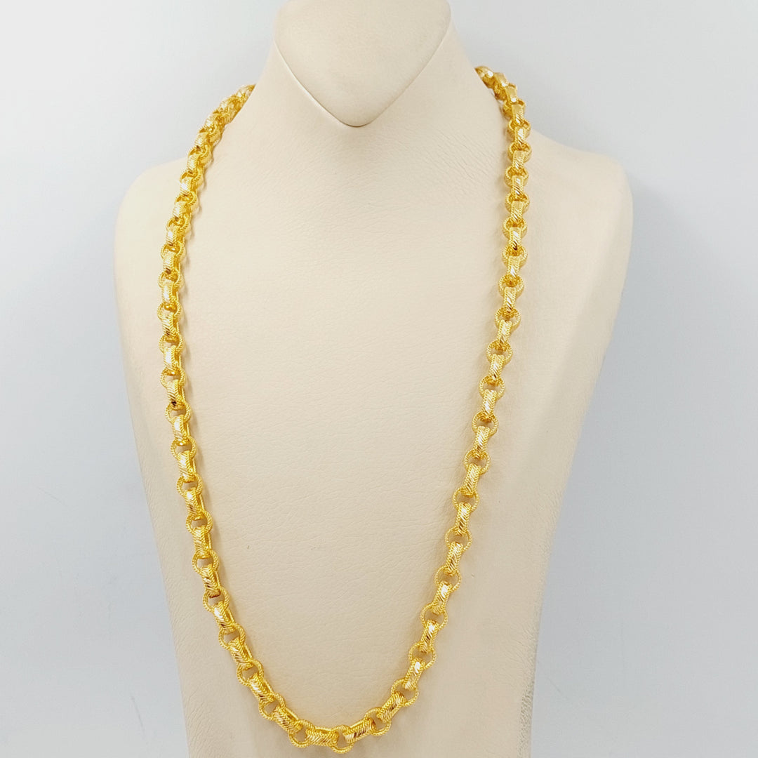 21K Gold 9mm Cuban Links Necklace by Saeed Jewelry - Image 5