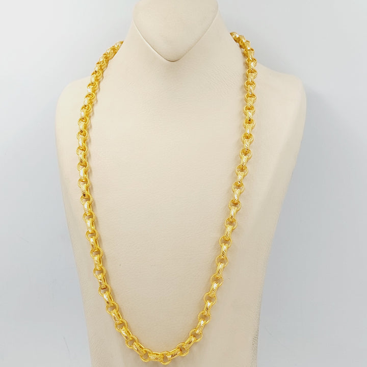 21K Gold 9mm Cuban Links Necklace by Saeed Jewelry - Image 5