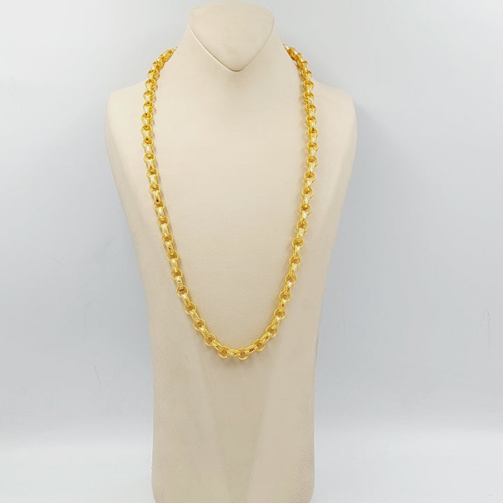 21K Gold 9mm Cuban Links Necklace by Saeed Jewelry - Image 2