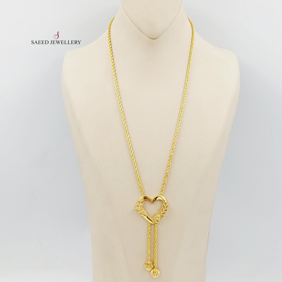 21K Gold Leaf Balls Necklace by Saeed Jewelry - Image 1