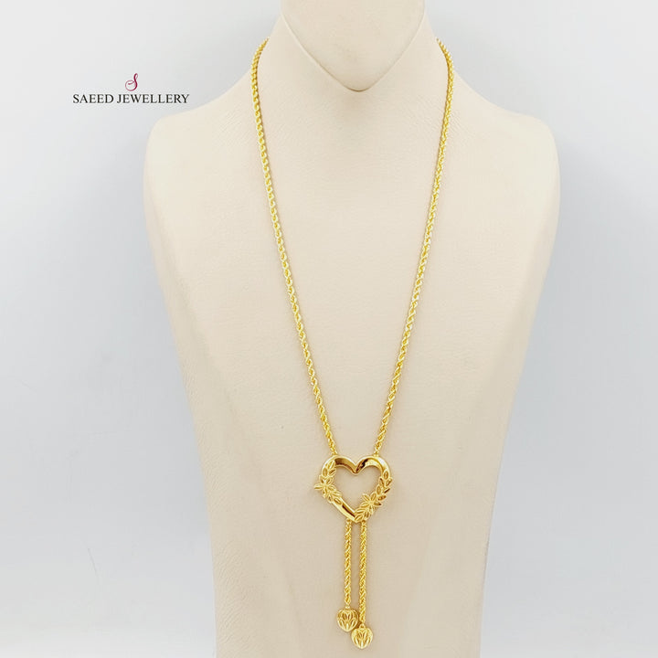 21K Gold Leaf Balls Necklace by Saeed Jewelry - Image 1