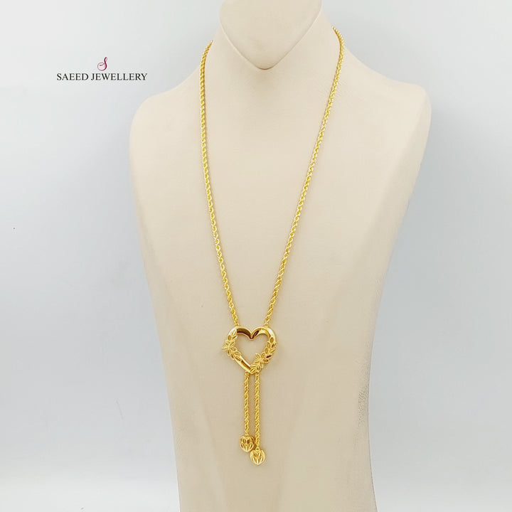 21K Gold Leaf Balls Necklace by Saeed Jewelry - Image 6