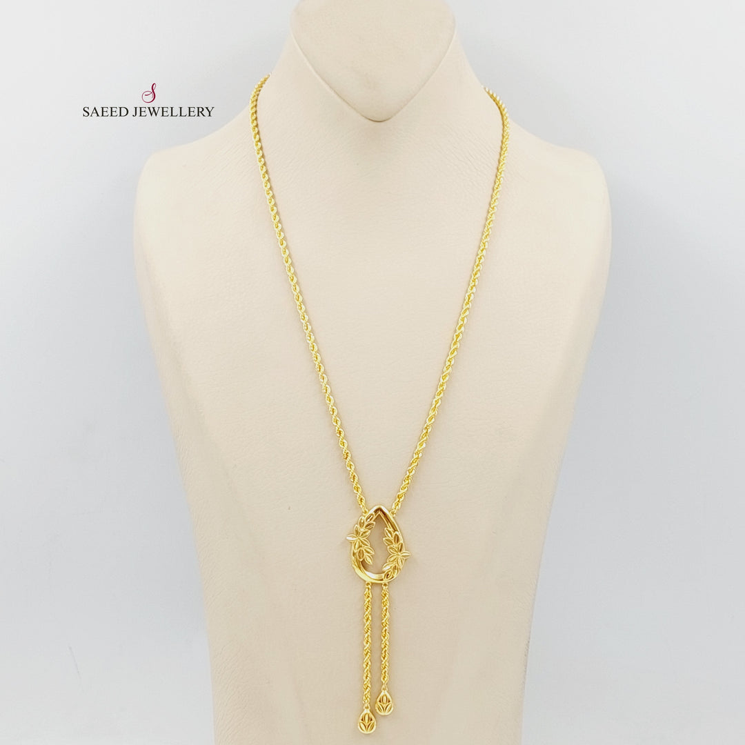 21K Gold Leaf Balls Necklace by Saeed Jewelry - Image 1