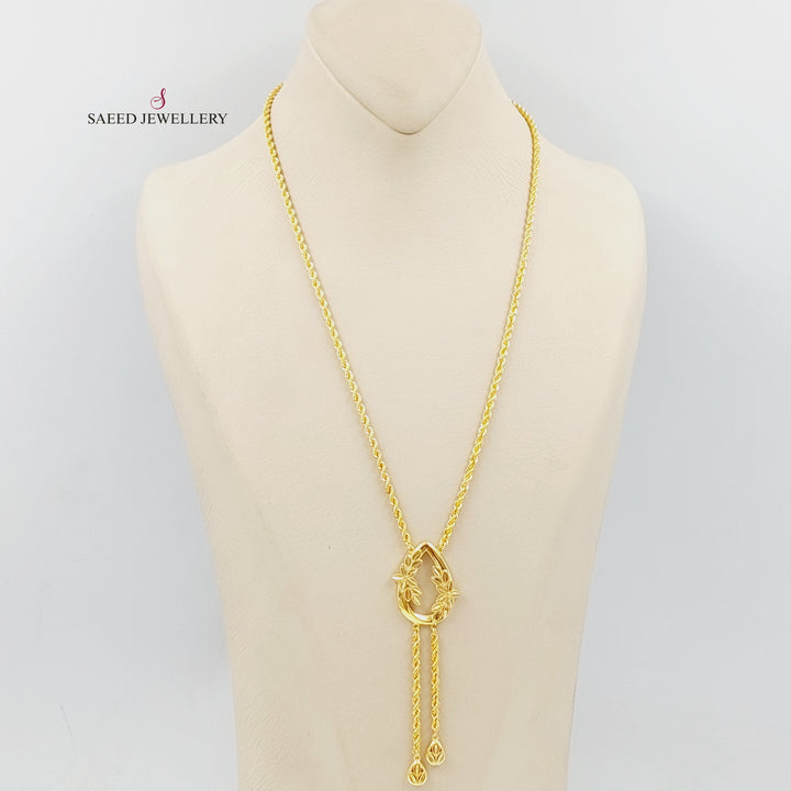 21K Gold Leaf Balls Necklace by Saeed Jewelry - Image 5