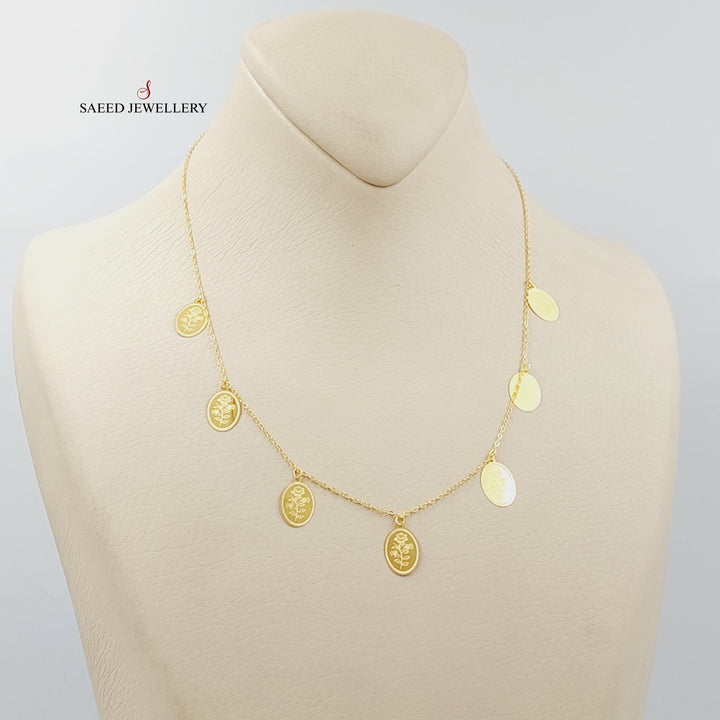 21K Gold Ounce Dandash Necklace by Saeed Jewelry - Image 3