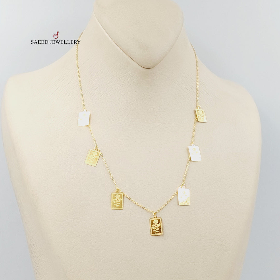 21K Gold Ounce Dandash Necklace by Saeed Jewelry - Image 3