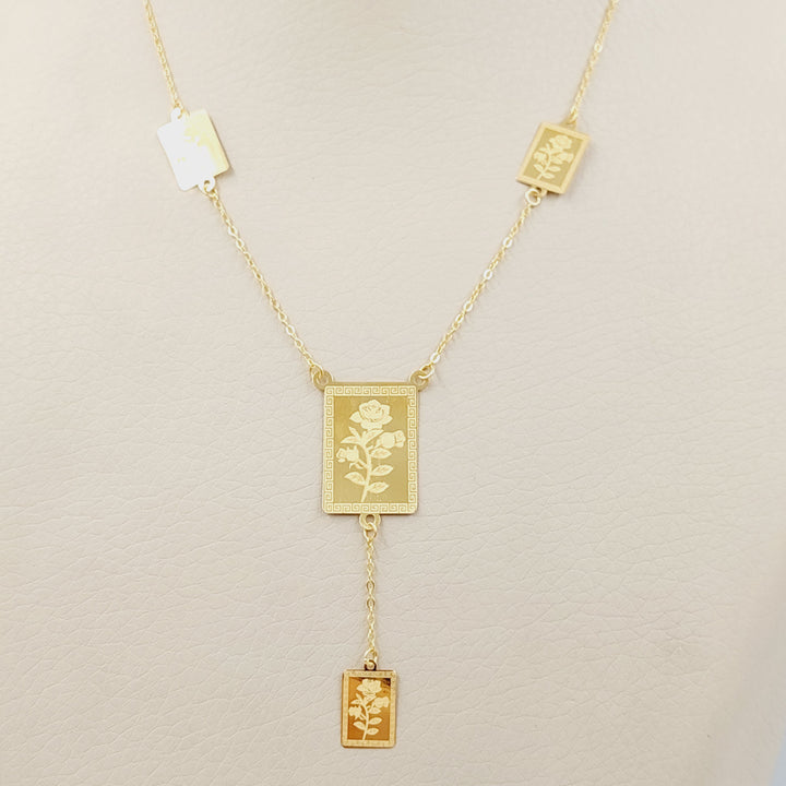 21K Gold Ounce Necklace by Saeed Jewelry - Image 4