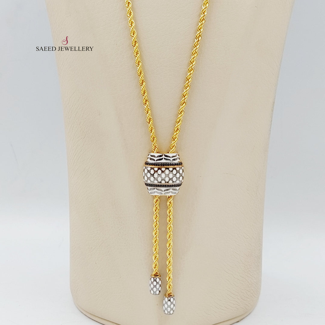 21K Gold Scarf Balls Necklace by Saeed Jewelry - Image 2