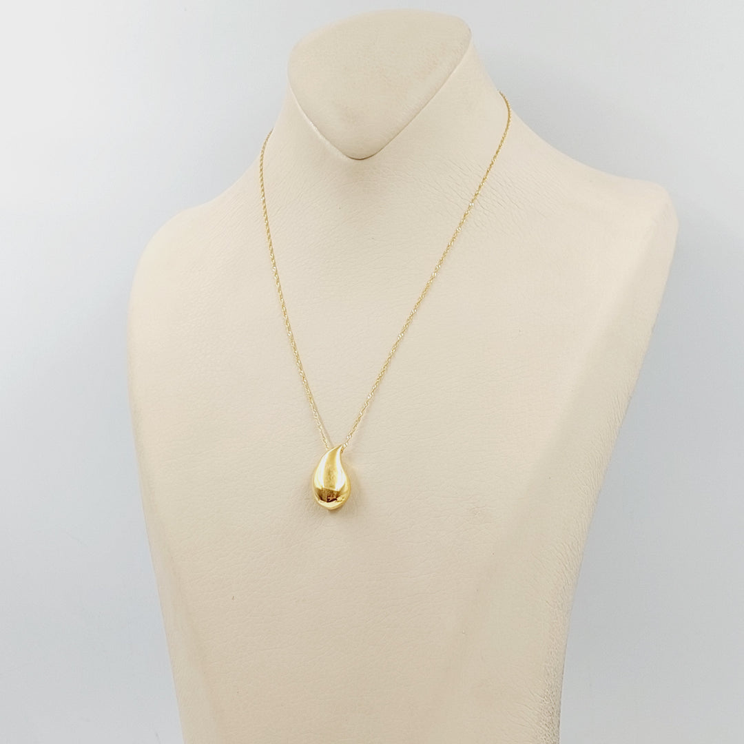 21K Gold Tears Necklace by Saeed Jewelry - Image 3