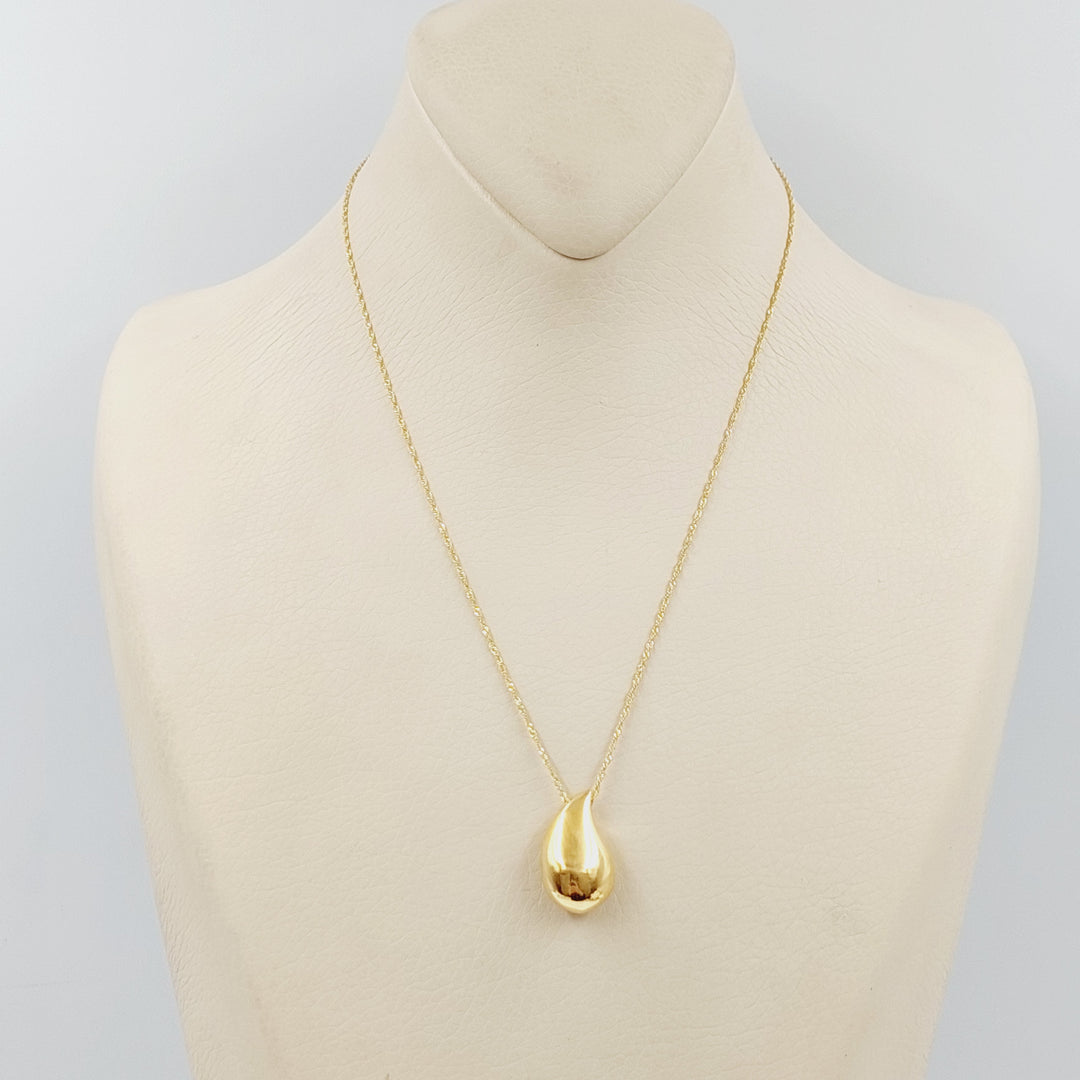 21K Gold Tears Necklace by Saeed Jewelry - Image 5