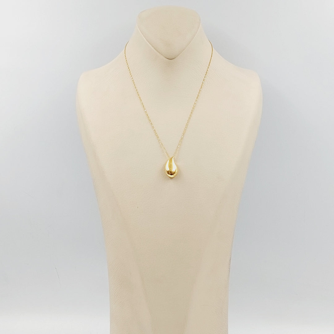 21K Gold Tears Necklace by Saeed Jewelry - Image 4