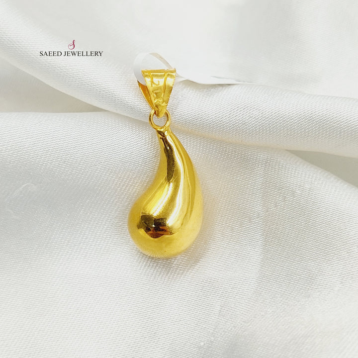 21K Gold Almond Pendant by Saeed Jewelry - Image 1