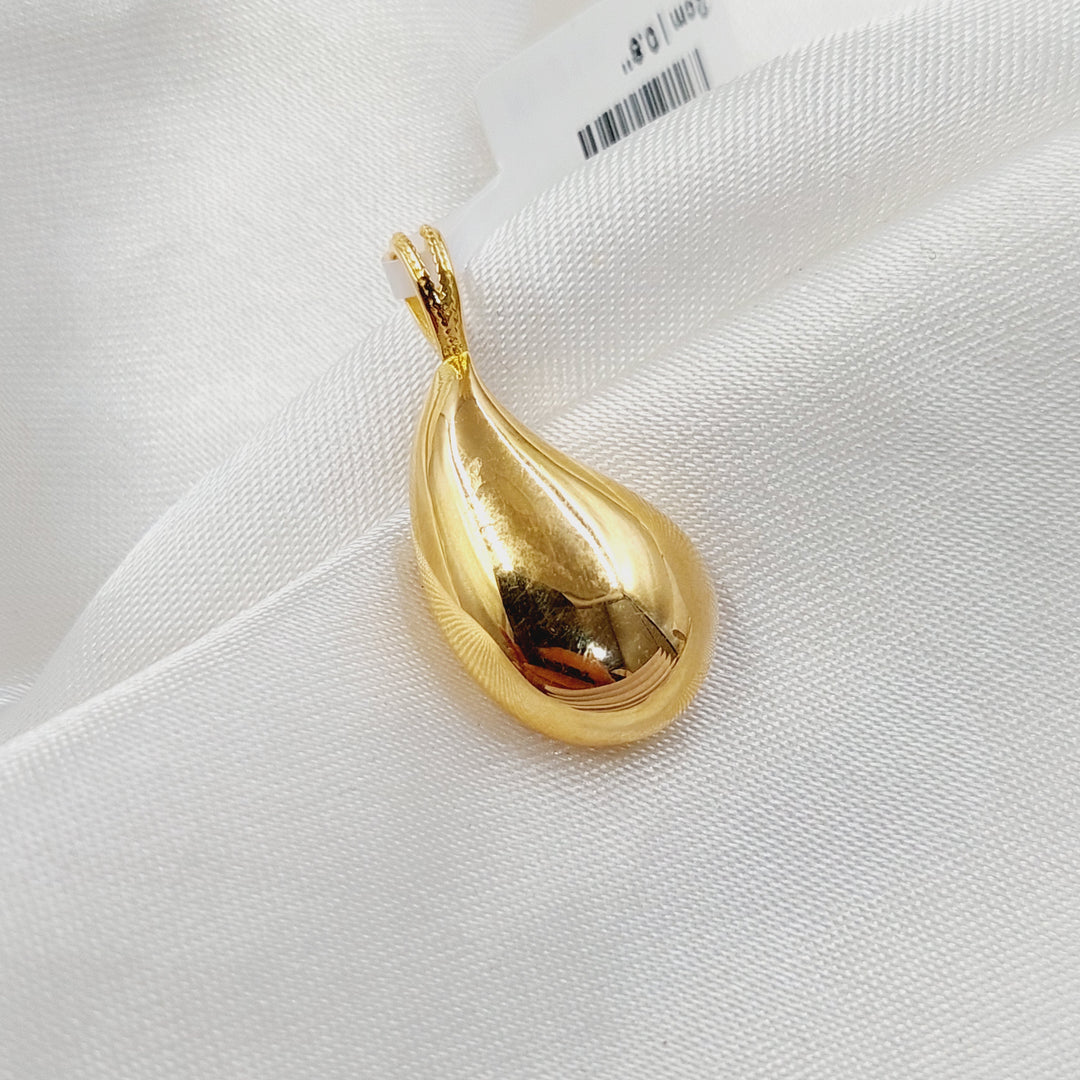 21K Gold Almond Pendant by Saeed Jewelry - Image 5