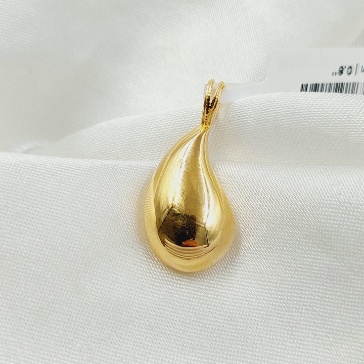 21K Gold Almond Pendant by Saeed Jewelry - Image 1