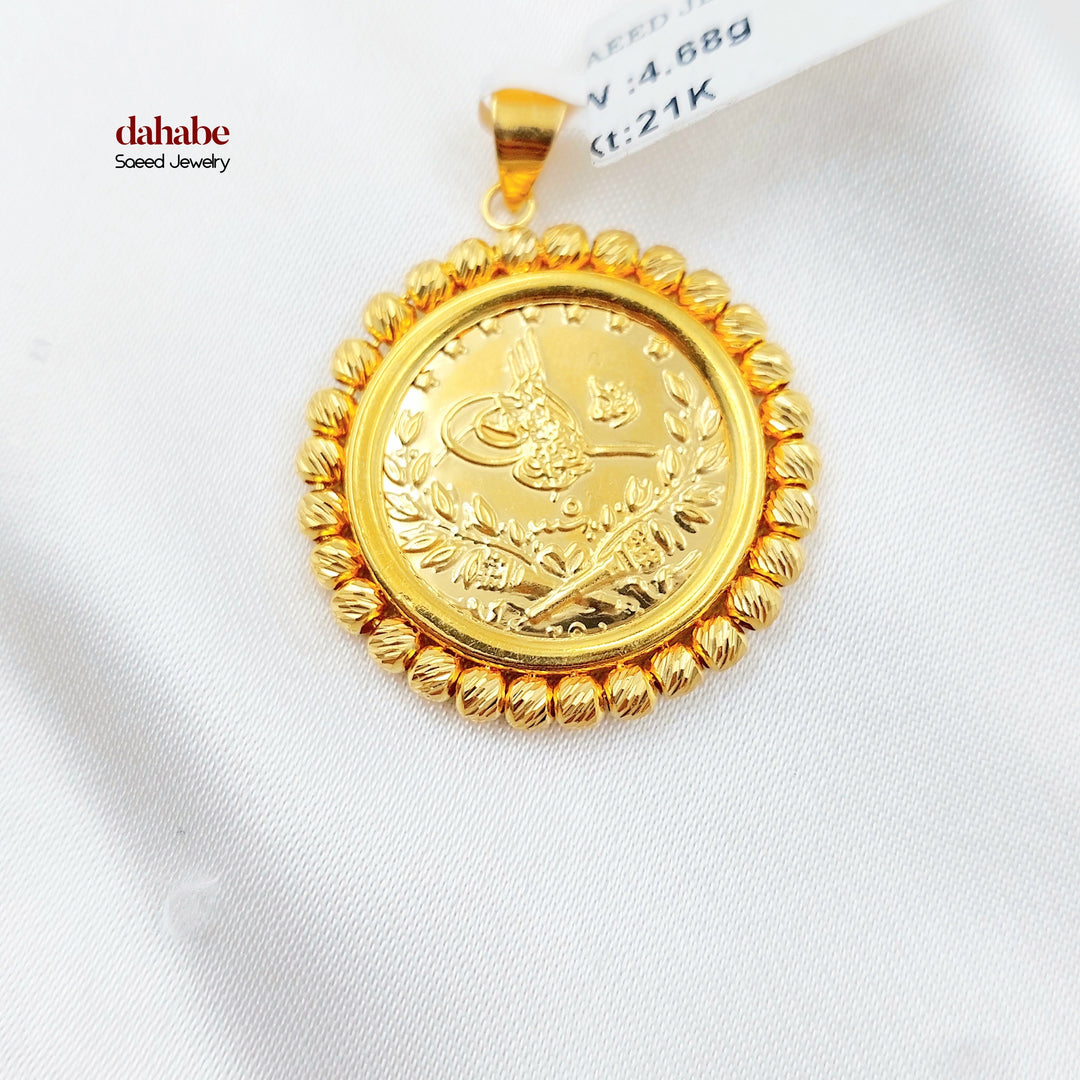 Balls Rashadi Pendant Made of 21K Gold by Saeed Jewelry 