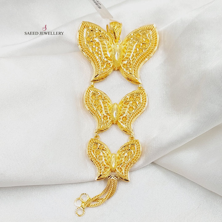 21K Gold Bahraini Butterfly Pendant by Saeed Jewelry - Image 1