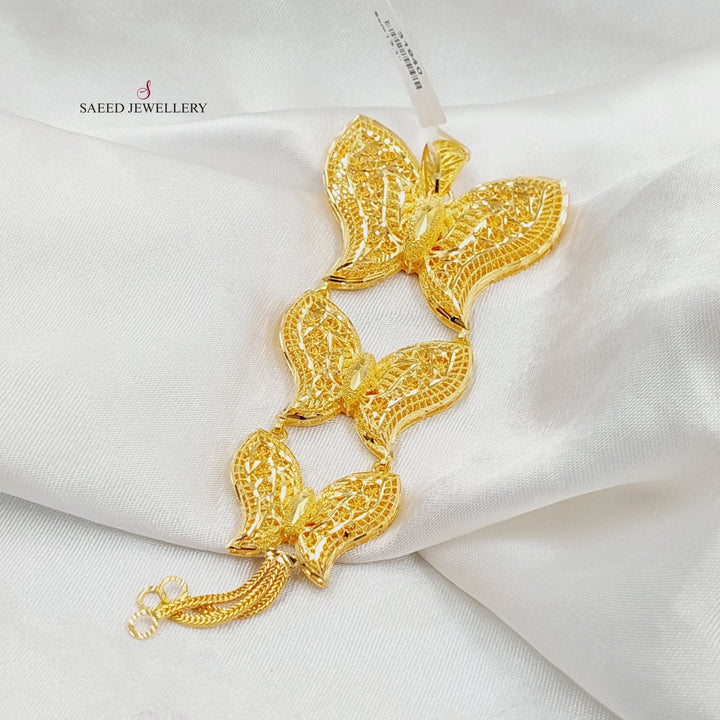 21K Gold Bahraini Butterfly Pendant by Saeed Jewelry - Image 4