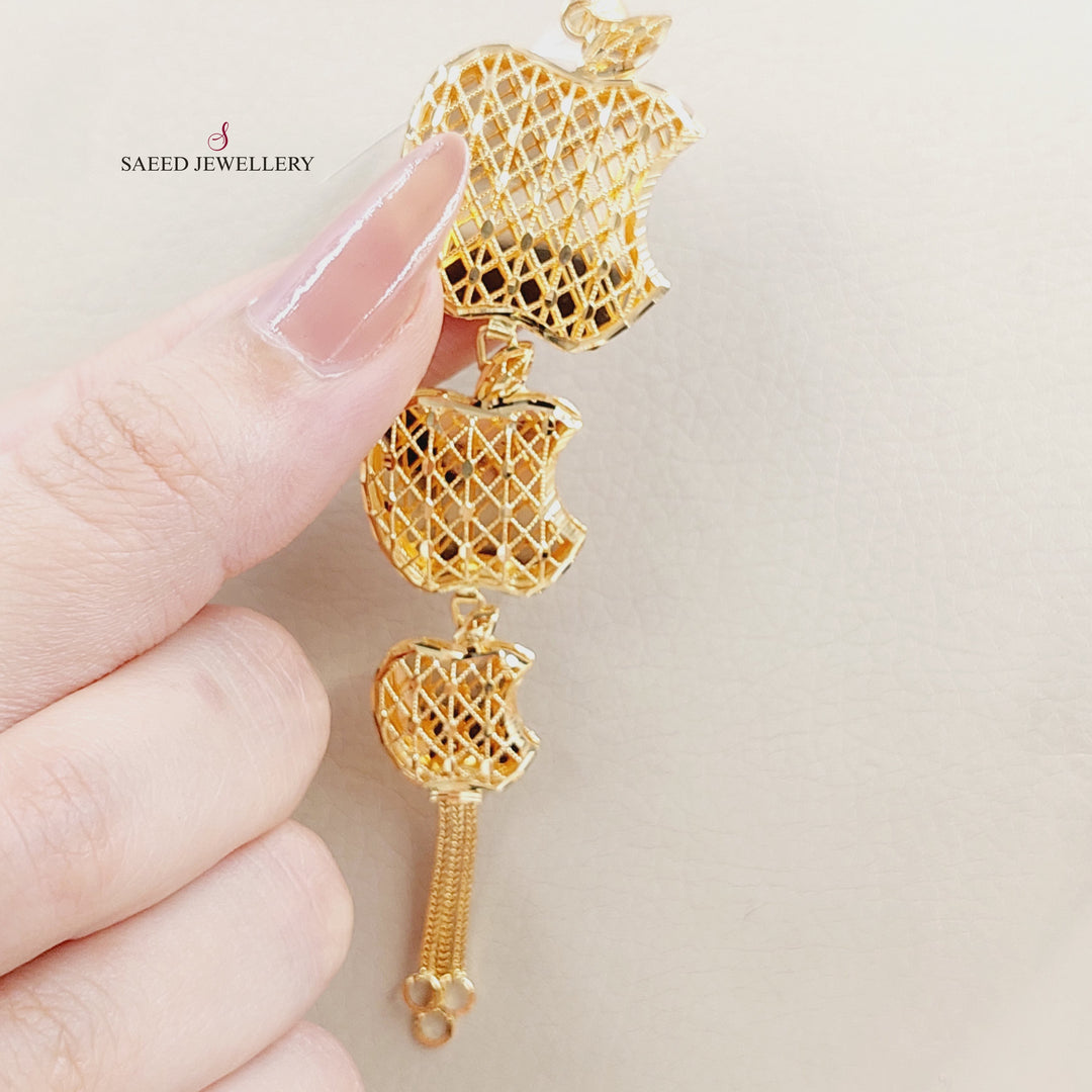 Bahraini Pendant Made of 21K Gold by Saeed Jewelry 